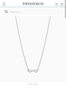 Tiffany & Co. Silver Infinity Pendant Necklace Full Set